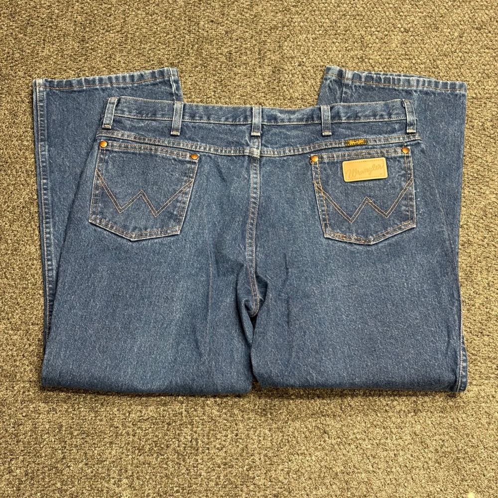 Wrangler Cowboy Cut Slim Fit Jeans Mens 38x29 Denim H936PWD Prewashed Indigo